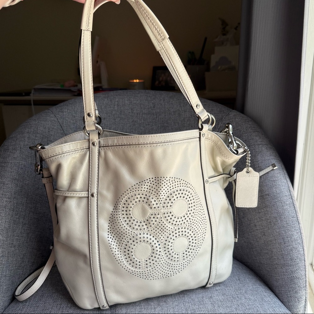 Coach Audrey Leather Shoulder Strap Bag